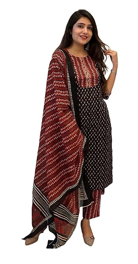 KLOSIA Women Printed Kurta and Pant Set with Dupatta